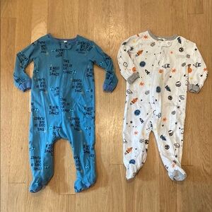 Set of 2 Gerber Baby Space Onsies